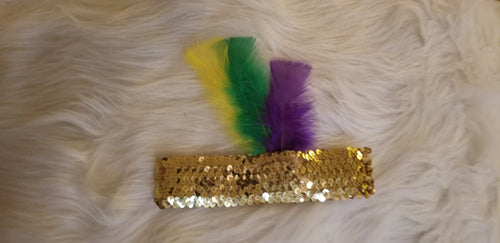 Gold Sequin Mardi Gras Headband