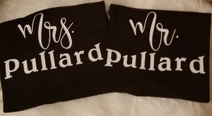 Mr and Mrs t-shirt set